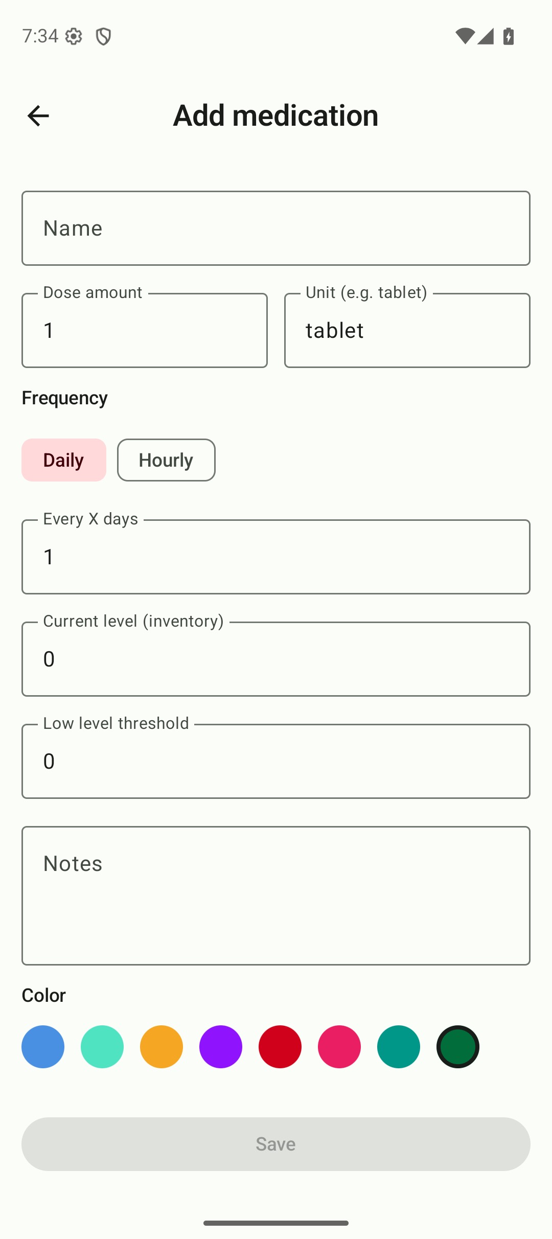 MedsMe Add Screen