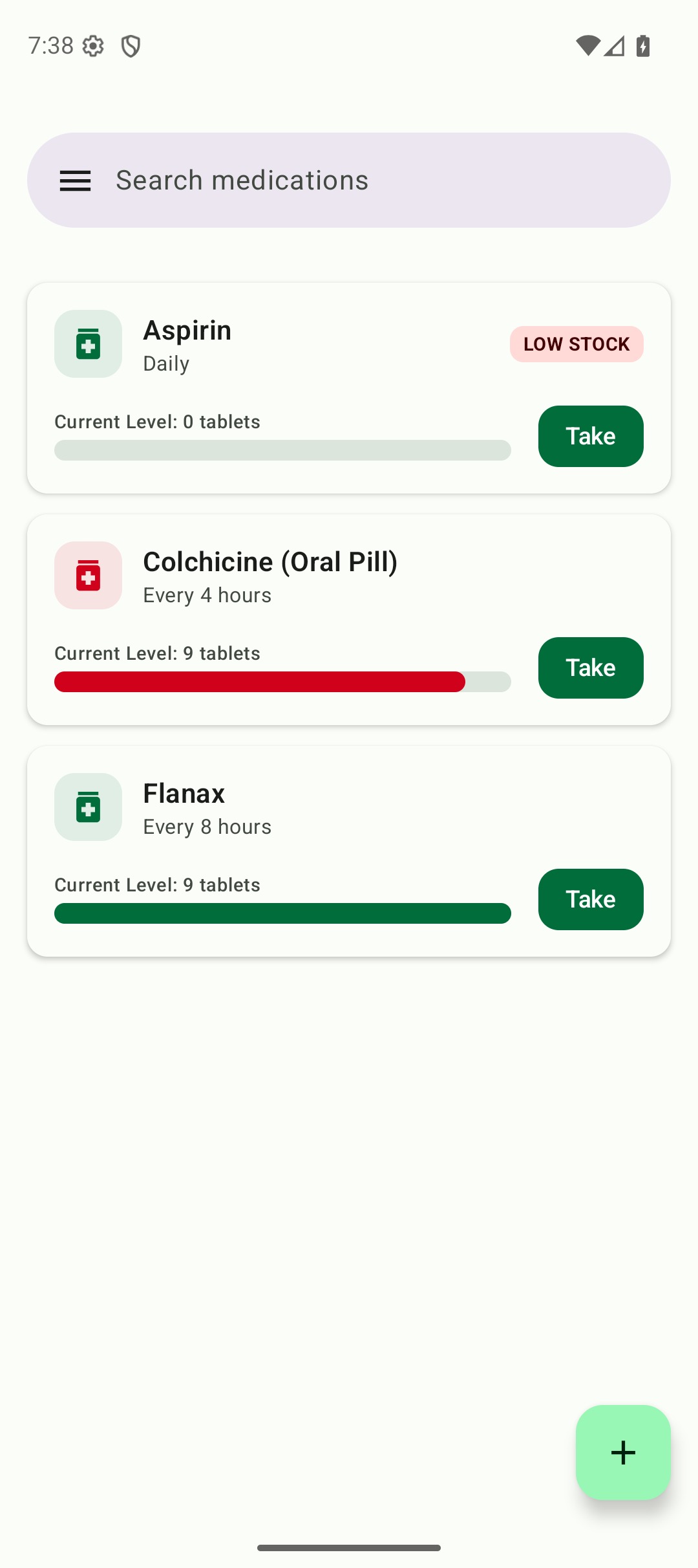 MedsMe List Screen